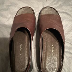 Easy Spirit Women's Dark Brown Mules